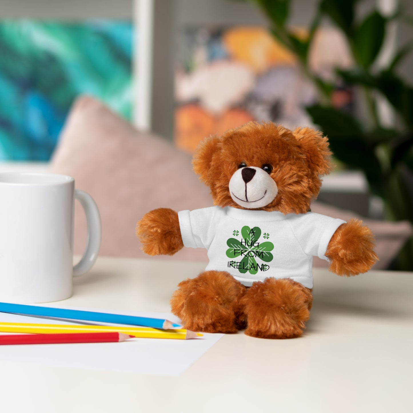Irish Shamrock Teddy Bear with Tee